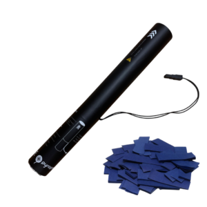 Cañón Eléctrico 40cm Confeti Azul Oscuro