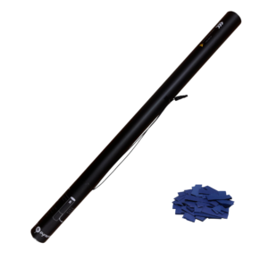 Cañón Eléctrico 80cm Confeti Azul Oscuro